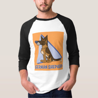 漫画のスタイルドイツの羊飼い犬 Tシャツ