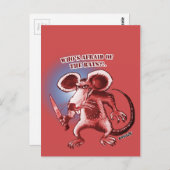 漫画のスタイル怒ラットホワイターナイフ ポストカード (正面/裏面)