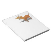 漫画のスタイル茶色のヤギ ノートパッド (アングル)