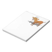 漫画のスタイル茶色のヤギ ノートパッド (回転)