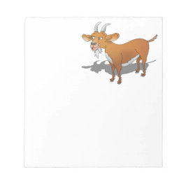 漫画のスタイル茶色のヤギ ノートパッド