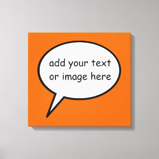 漫画のスピーチの気球の装飾 キャンバスプリント