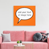 漫画のスピーチの気球の装飾 キャンバスプリント (インサイチュ (リビング))