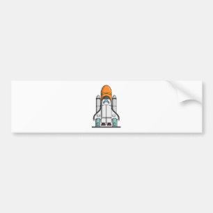 漫画のスペースシャトル バンパーステッカー