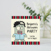 漫画のゾンビのハローウィンパーティ 招待状 (スタンド正面)