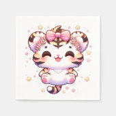 漫画のタイガー赤ちゃんシャワー スタンダードカクテルナプキン (正面)