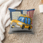 漫画のタクシー馬車 クッション (ブランケット)