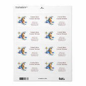 漫画のタクールトゥーのシンボルムーン顔の星雲 ラベル (フルシート)