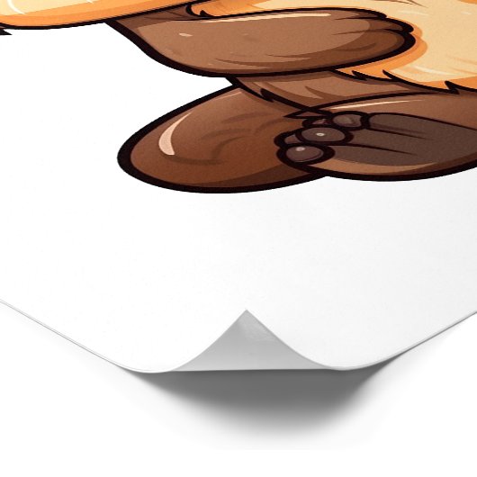 漫画のタップイラストレーション ポスター (角)