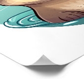 漫画のタップイラストレーション ポスター (角)