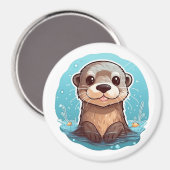 漫画のタップイラストレーション マグネット (正面/裏面)