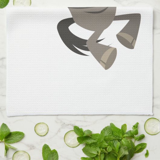 漫画のタップ踊りワイルドビーストキッチンタオル キッチンタオル (折り畳み)