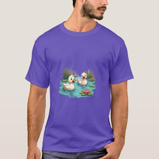 漫画のダックの池Tシャツ Tシャツ (正面)