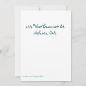 漫画のダックスフントの子供の誕生日の招待状 招待状 (裏面)