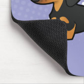 漫画のダックスフント(滑らかなコート) マウスパッド (コーナー)