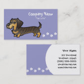 漫画のダックスフント(硬い毛) 名刺 (正面/裏面)