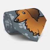 漫画のダックスフント(長髪の) ネクタイ (ロール)