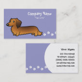 漫画のダックスフント(長髪の) 名刺 (正面/裏面)