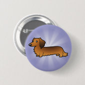 漫画のダックスフント(長髪の) 缶バッジ (正面&裏面)