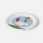 漫画のチキン ペーパープレート (アングル)