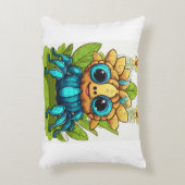 漫画のデザインの枕。 アクセントクッション (正面(垂直))