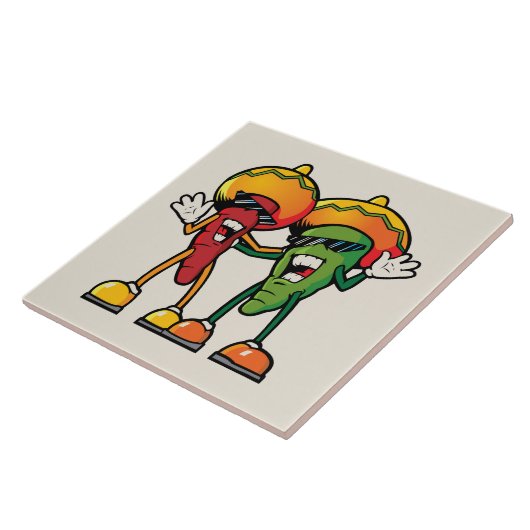 漫画のトウガラシ タイル (側面)