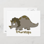 漫画のトリケラトプス ポストカード (正面/裏面)