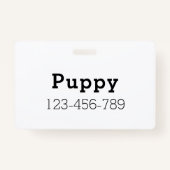 漫画のドイツの羊飼い犬 | バッジ (裏面)