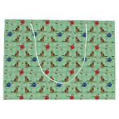 漫画のドイツの羊飼い犬 ラージペーパーバッグ (裏面)