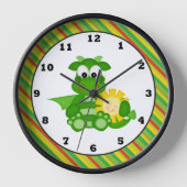 漫画のドラゴンのファンタジーの柱時計 壁時計 (正面)