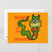 漫画のドラゴンを持つ辰年 シーズンポストカード (正面/裏面)