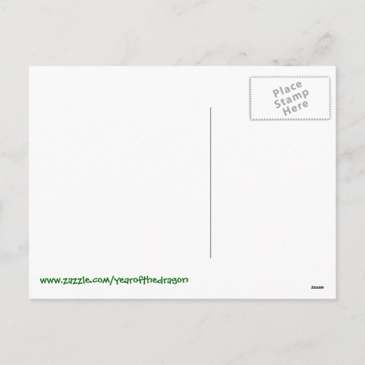 漫画のドラゴンを持つ辰年 シーズンポストカード (裏面)