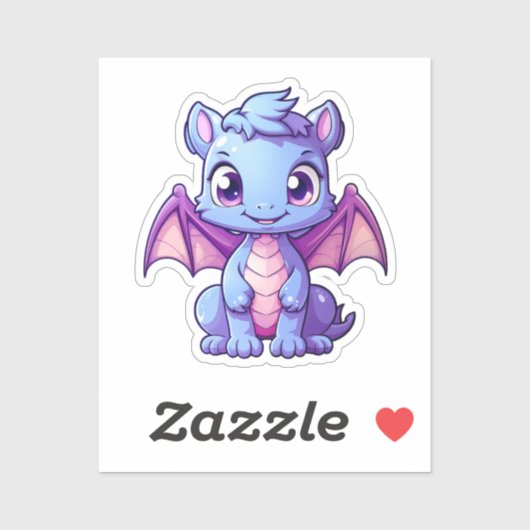 漫画のドラゴンイラストレーション シール (シート)