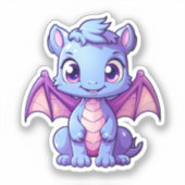 漫画のドラゴンイラストレーション シール (正面)