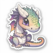 漫画のドラゴンイラストレーション シール (正面)