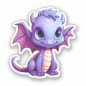 漫画のドラゴンイラストレーション シール (正面)