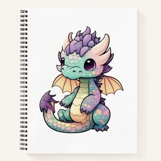 漫画のドラゴンイラストレーション ノートブック (正面)