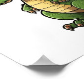 漫画のドラゴンイラストレーション ポスター (角)