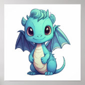 漫画のドラゴンイラストレーション ポスター (正面)