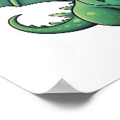 漫画のドラゴンイラストレーション ポスター (角)