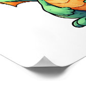 漫画のドラゴンイラストレーション ポスター (角)