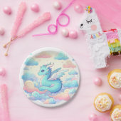 漫画のドラゴン赤ちゃんシャワー ペーパープレート (パーティー)