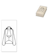 漫画のドローピーブラッドハウンドウッドアートスタンプ ラバースタンプ (押印)