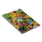 漫画のドードルハワイのシームレスなパターン。背景 ノートブック (右側)