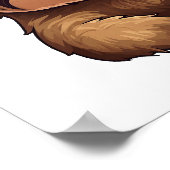 漫画のナマケモノイラストレーション ポスター (角)