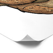 漫画のナマケモノイラストレーション ポスター (角)