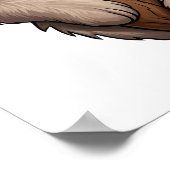 漫画のナマケモノイラストレーション ポスター (角)