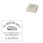 漫画のナマケモノ |ファミリカスタムー名差出人住所 ラバースタンプ (押印)