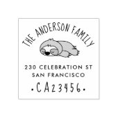 漫画のナマケモノ |ファミリカスタムー名差出人住所 ラバースタンプ (インプリント)