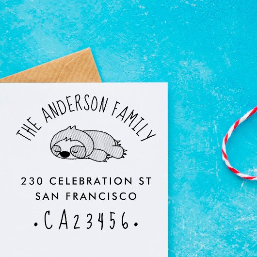 漫画のナマケモノ |ファミリカスタムー名差出人住所 ラバースタンプ